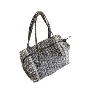 Vera Bradley Quilted Overnight Bag Weekender Tote Duffle Blue Paisley Travel